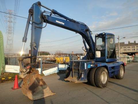 Japanese Used KOMATSU Wheel Excavator PW128UU-1 1996 for Sale