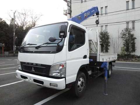 MITSUBISHI FUSO Canter Truck (With 5 Steps Of Cranes) PDG-FE83DN 2008 57,233km