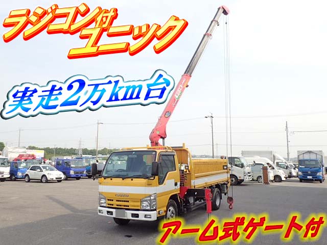 ISUZU Elf Truck (With 3 Steps Of Unic Cranes) BKG-NKR85AR 2010 25,000km