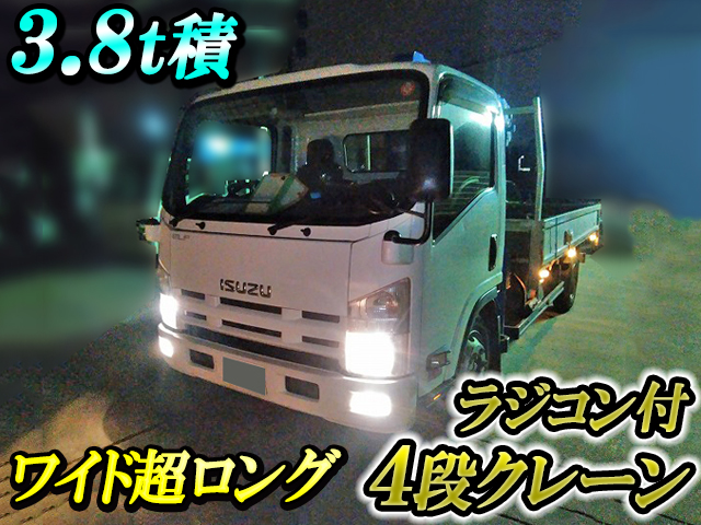 ISUZU Elf Truck (With 4 Steps Of Cranes) SKG-NPR85YN 2013 205,000km