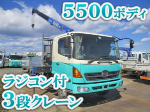 HINO Ranger Truck (With 3 Steps Of Cranes) BKG-FD7JLYA 2009 694,628km_1