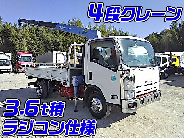 ISUZU Elf Truck (With 4 Steps Of Cranes) SKG-NPR85YN 2011 163,000km