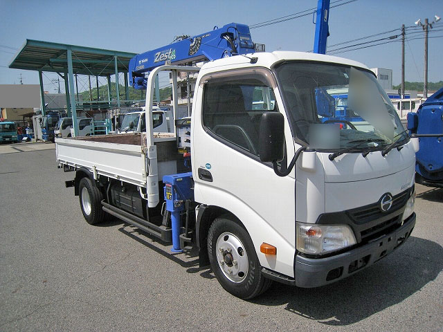 HINO Dutro Truck (With 3 Steps Of Cranes) TKG-XZU650 2012 46,000km