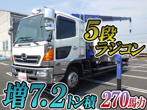 HINO Ranger Truck (With 5 Steps Of Cranes) BDG-FE8JLWA 2009 133,524km_1