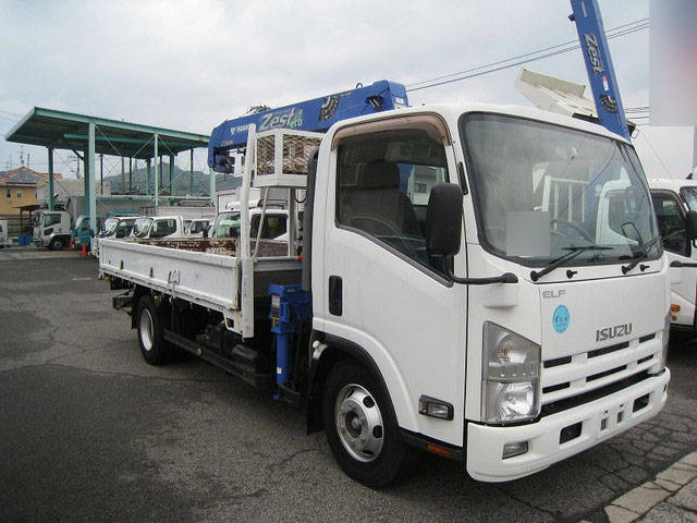 ISUZU Elf Truck (With 4 Steps Of Cranes) SKG-NPR85YN 2012 166,000km