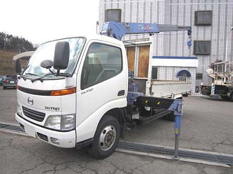 HINO Dutro Truck (With 3 Steps Of Cranes) KK-XZU341M 2001 395,046km