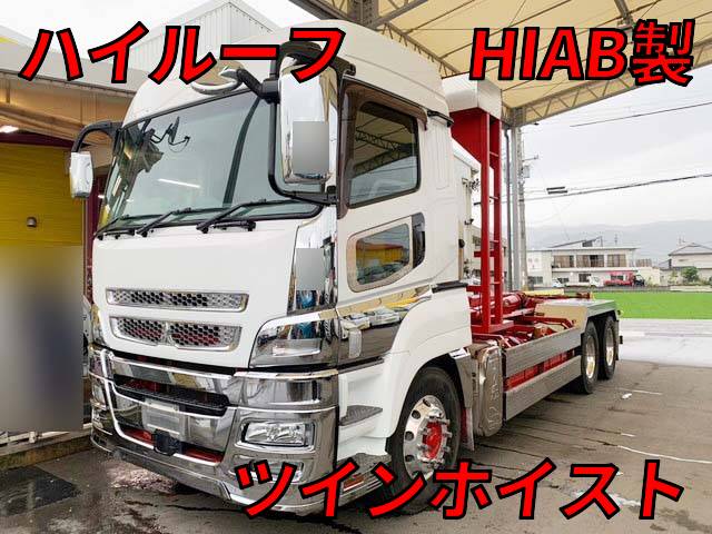 MITSUBISHI FUSO Super Great Container Carrier Truck QKG-FV60VJR (KAI) 2012 753,000km_1