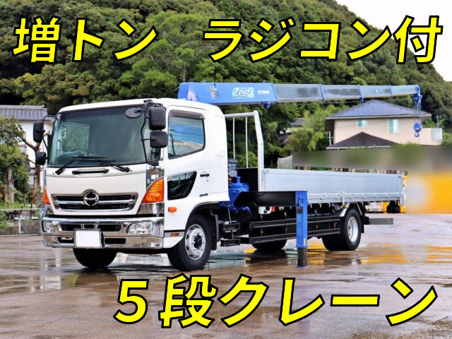 HINO Ranger Truck (With 5 Steps Of Cranes) QKG-FE7JPAA 2014 155,000km