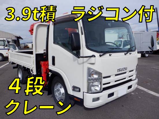 ISUZU Elf Truck (With 4 Steps Of Cranes) SKG-NPR85YN 2013 200,000km