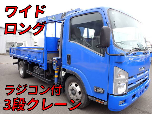 ISUZU Elf Truck (With 3 Steps Of Cranes) TKG-NPR85AR 2014 170,000km