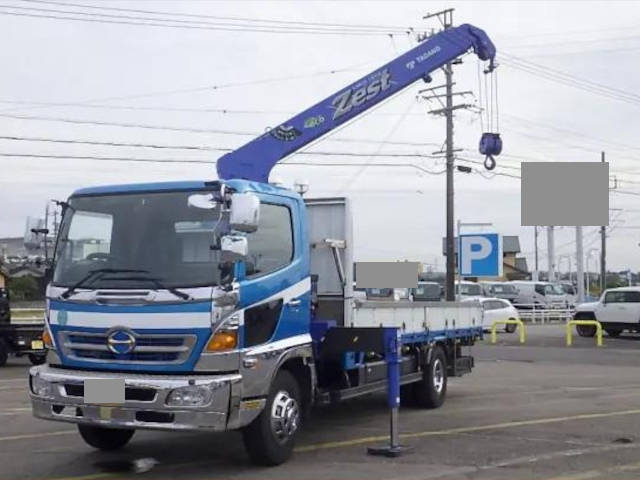 HINO Ranger Truck (With 4 Steps Of Cranes) BKG-FC7JKYA 2011 586,000km