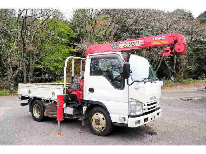 ISUZU Elf Truck (With 3 Steps Of Cranes) TPG-NKS85A 2015 147,536km