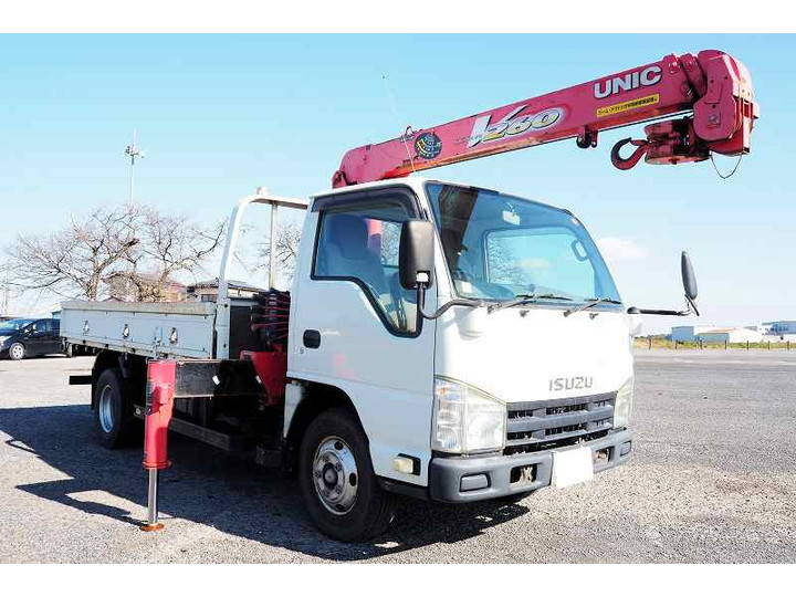 ISUZU Elf Truck (With 3 Steps Of Cranes) TKG-NKR85AR 2012 57,408km