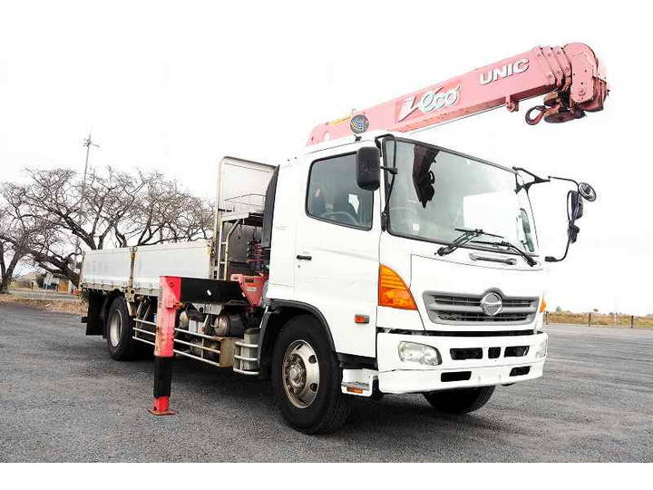 HINO Ranger Truck (With 4 Steps Of Cranes) BDG-FG8JMWA 2008 373,958km