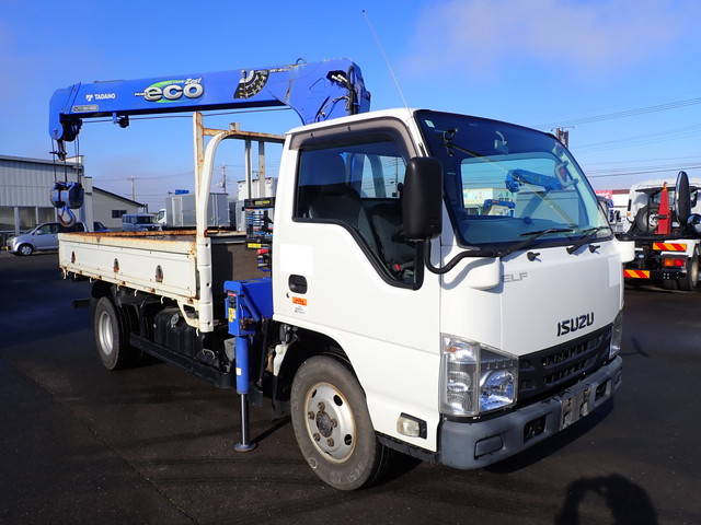 ISUZU Elf Truck (With 3 Steps Of Cranes) TPG-NKR85AR 2015 53,700km