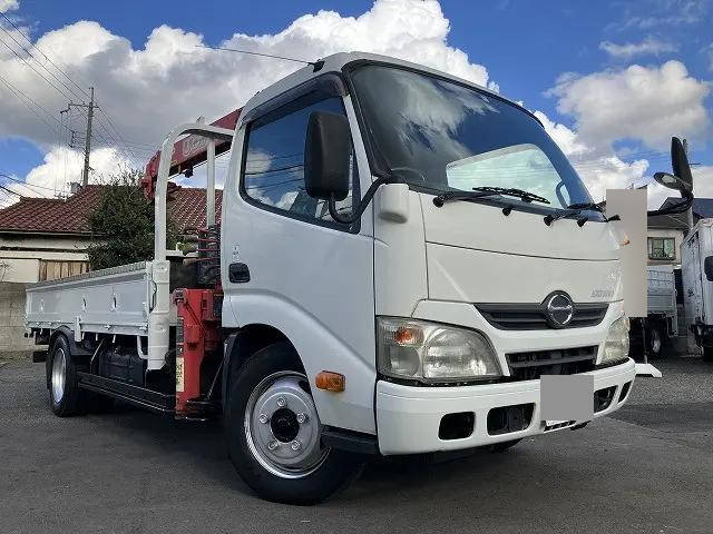 HINO Dutro Truck (With 3 Steps Of Cranes) TKG-XZU650M 2012 129,074km