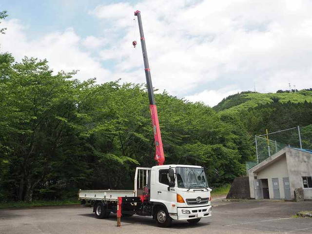 HINO Ranger Truck (With 4 Steps Of Cranes) TKG-FD7JLAA 2012 128,368km