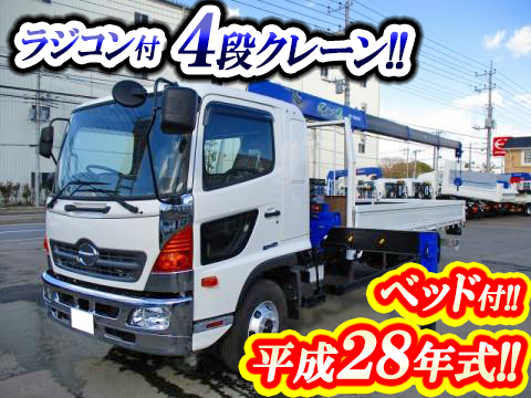 HINO Ranger Truck (With 4 Steps Of Cranes) TKG-FD9JLAA 2016 300km