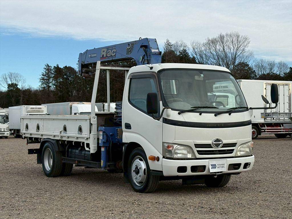 HINO Dutro Truck (With 4 Steps Of Cranes) BKG-XZU344M 2011 72,000km_1