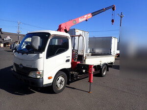 HINO Dutro Truck (With 3 Steps Of Cranes) TKG-XZU650M 2013 49,000km_1